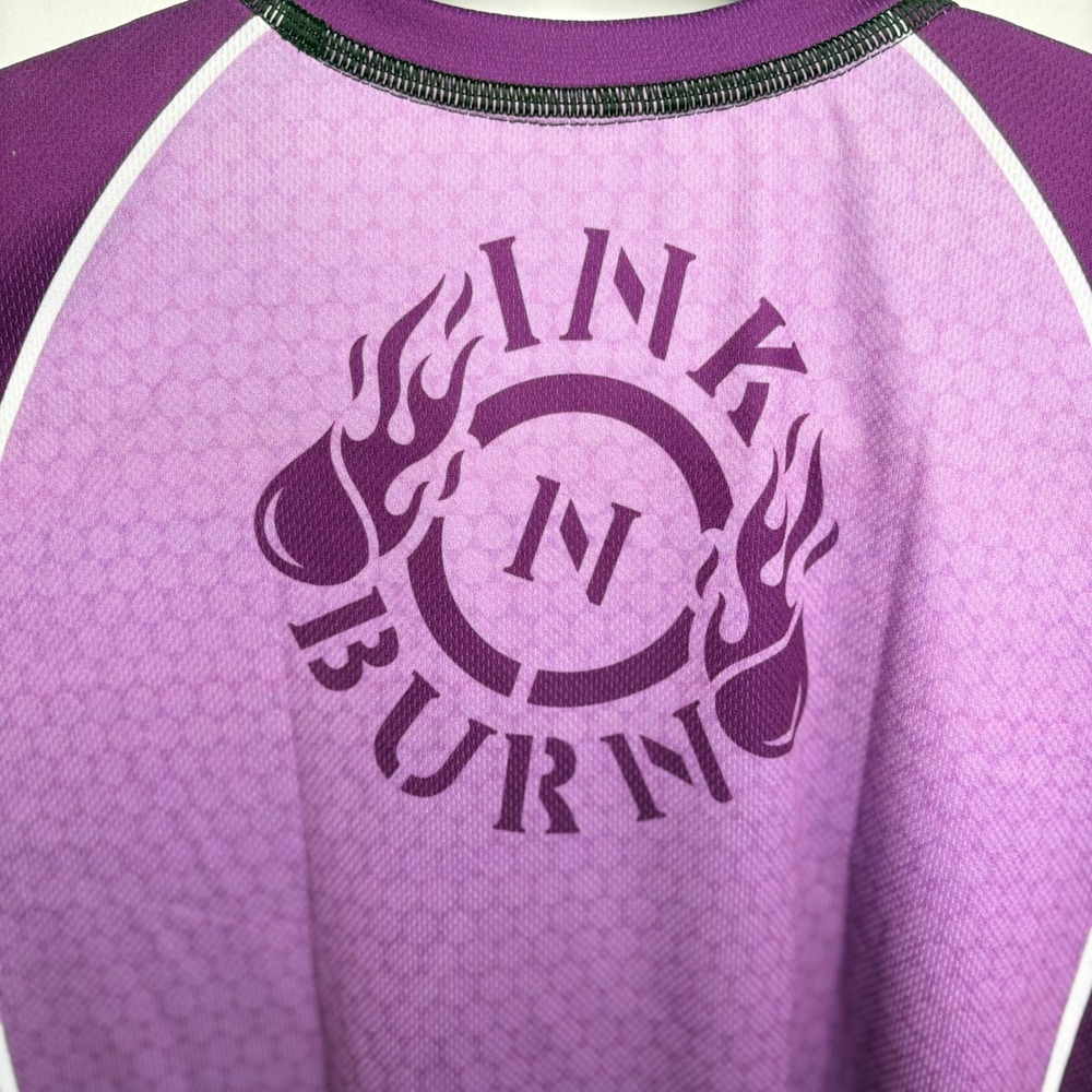 INKnBURN Run or Die Singletrack Mind Purple Tech Running Shirt Womens Small NEW - Picture 9 of 9